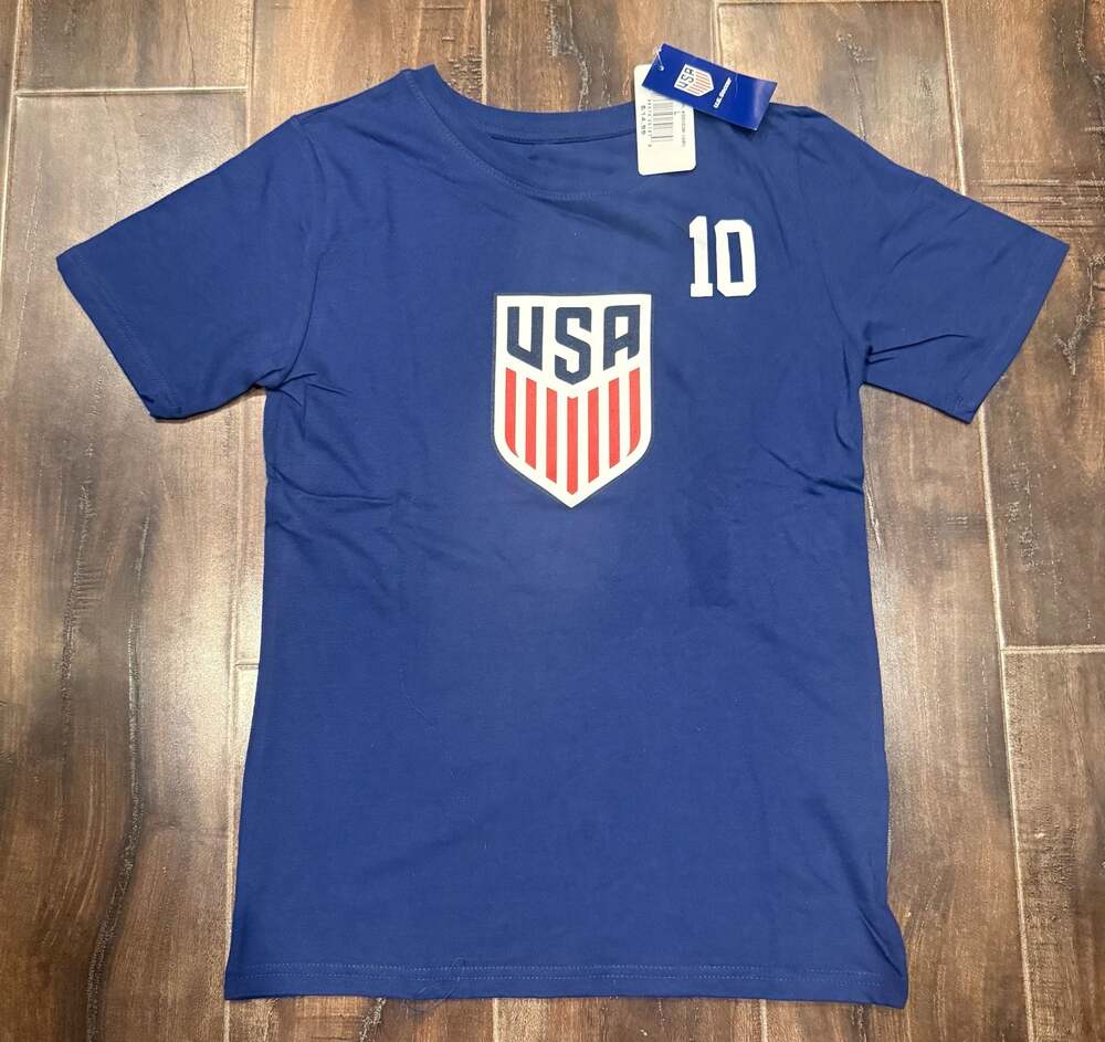 U.S. Soccer Christian Pulisic #10 Youth Graphic T-Shirt Navy
